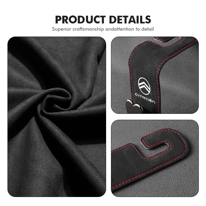 Hidden Car Seat Back Hook Wear-Resistant Rear Row Storage Hanger For Citroen C5 C1 C2 C6 C4L DS3 DS4 DS5 C-Elysee Grand Berlingo