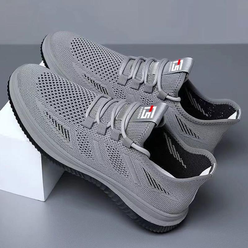 Men's Shoes Lightweight Breathable Shoes Knit Casual Sneakers for Men Solid Color Comfortable Walking Shoes Jogging Tennis Shoes