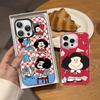 Cartoon M-MafaldaS Anime Phone Case Color Silver Shell For LPhone 17 16 16e 15 14 13 12 11 Pro Max Plus