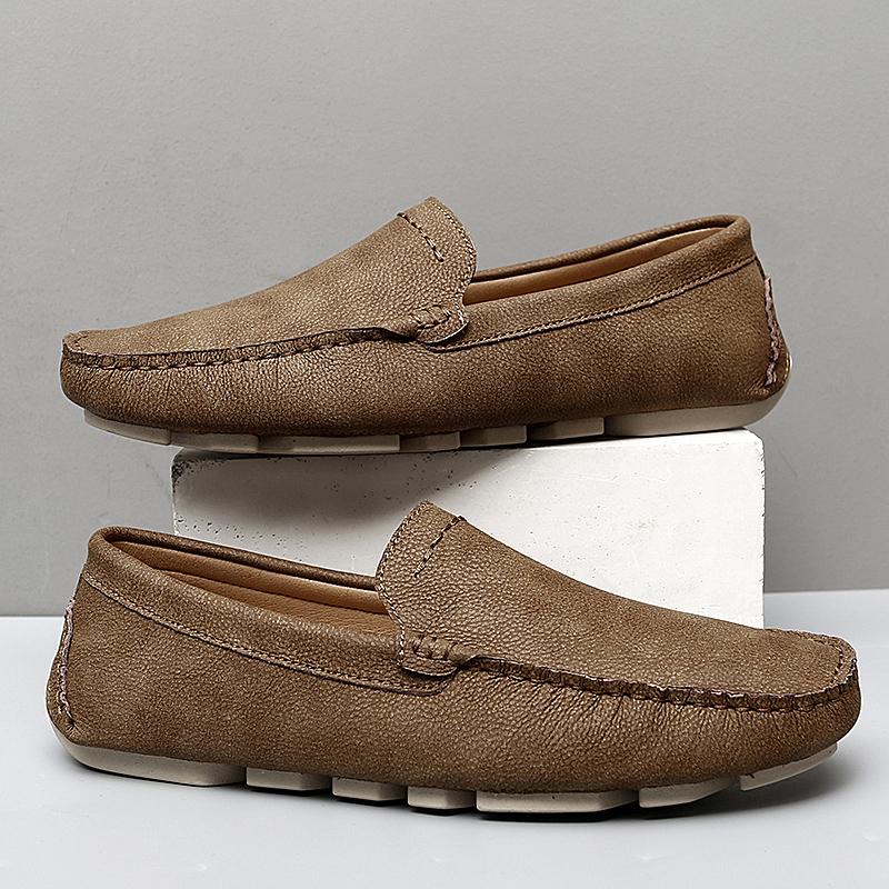 Golden Sapling Loafers Men Genuine Leather Shoe Men's Casual Shoes Business Dress Flats Leisure Male Loafer Wedding Moccasins