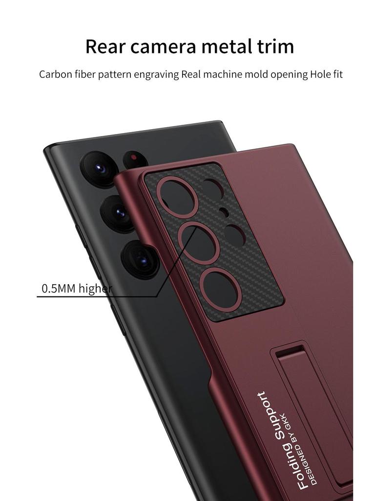 Kryt Samsung S23 Ultra s plným krytím proti pádu s kreativním stojánkem