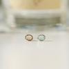 Alleun Silver 925 Mini Gemstone Opal Stud Silver Earrings