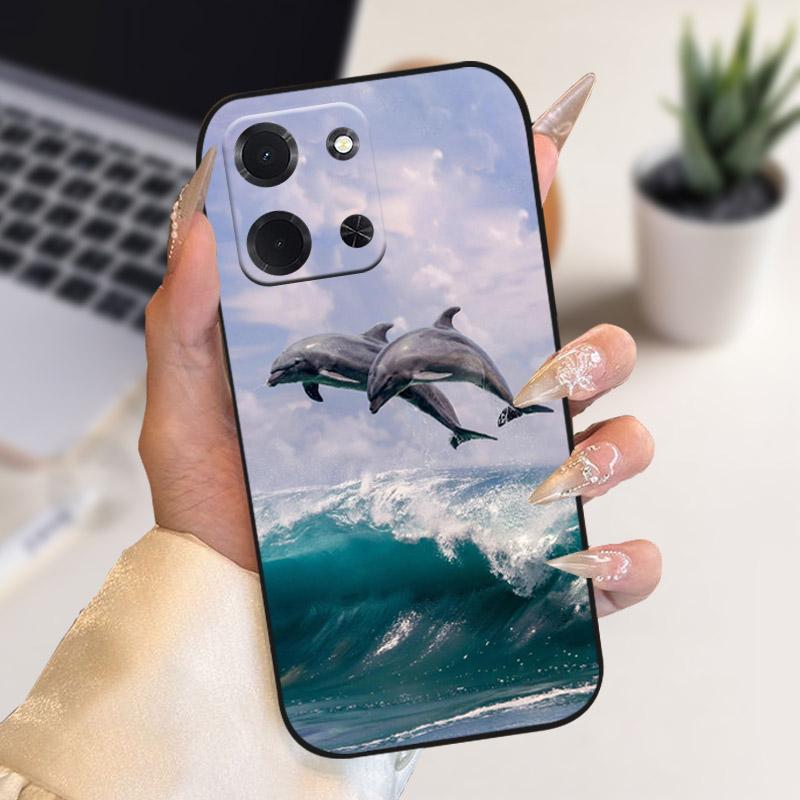 For Xiaomi Poco C85 5G Phone Case Luxury Lion Wolf Flower Printed Casing Soft Silicone TPU Back Cover For POCO C85 POCOC85 173mm