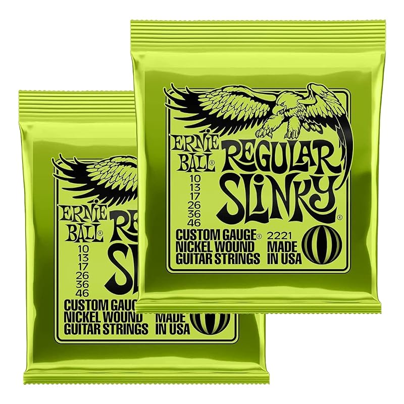 [ERNIE BALL] Ernie Ball Electric Guitar Strings REGULAR SLINKY 2221 (10-46) 2-Set Pack