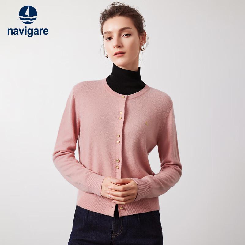 Navigare Women's 100% Wool Knit Cardigan Sweater