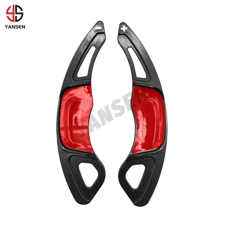 Black Carbon Fiber Steering Wheel Shift Paddle Extension Shifters For VW Golf 7 Mk7 R-Line GTI 2013-2018 Accessories