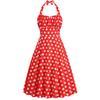 Source Ss Retro Suspender Neck Dual-purpose Polka Dot Thin Dress