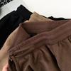Retro High Waist A-Line Drawstring Skirt with Anti-Exposure Design for Women - Autumn/Winter
