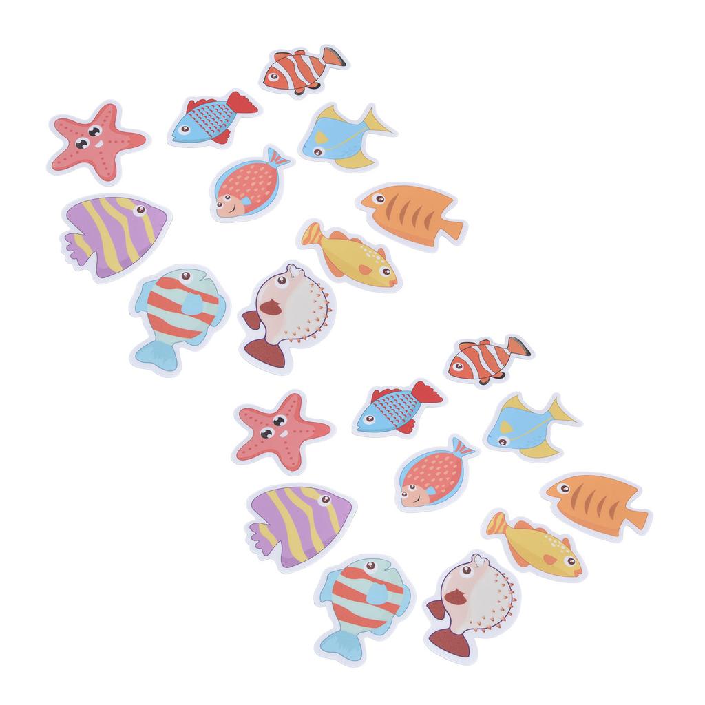 2 zestawy antypoślizgowe naklejki na wanny matowe kolorowe ryby samoprzylepne wodoodporne odporne na formy bezpieczne na Baby Shower