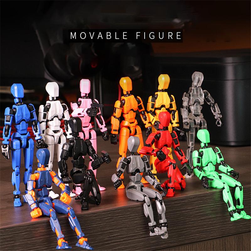 13 bewegliche Actionfiguren mit Gelenken, Gestaltwandler-Roboter, 3D-gedruckte Schaufensterpuppe, Charakter zum Zusammenbauen, Spielzeug für Eltern und Kinder, Spiel, Geschenke für Kinder, Druckentlastungsspielzeug