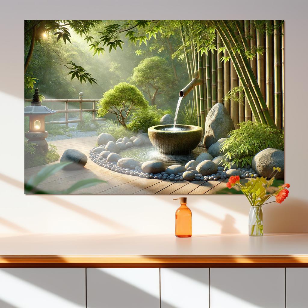 Natural scenery mountains rocks waterfall green plants banner background suitable forgarden decorationactivitiesor taking photos