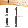 Phillips Impact Screwdriver Bit 1/4" Hex Shank Magnetic Cross Head Drill Bits S2 Steel Screw Driver for Impact Power Drivers