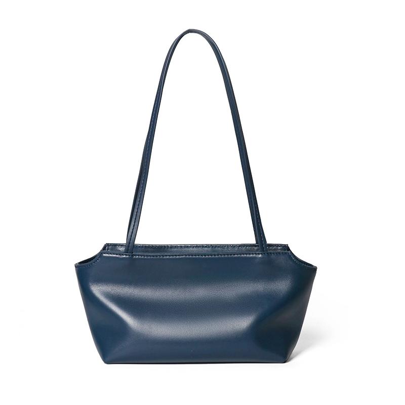 

Genuine Leather Women s Underarm Bag Classic High-end Luxury Shoulder Bag European American Simple Solid Color Fashi Handbag темно-синього кольору