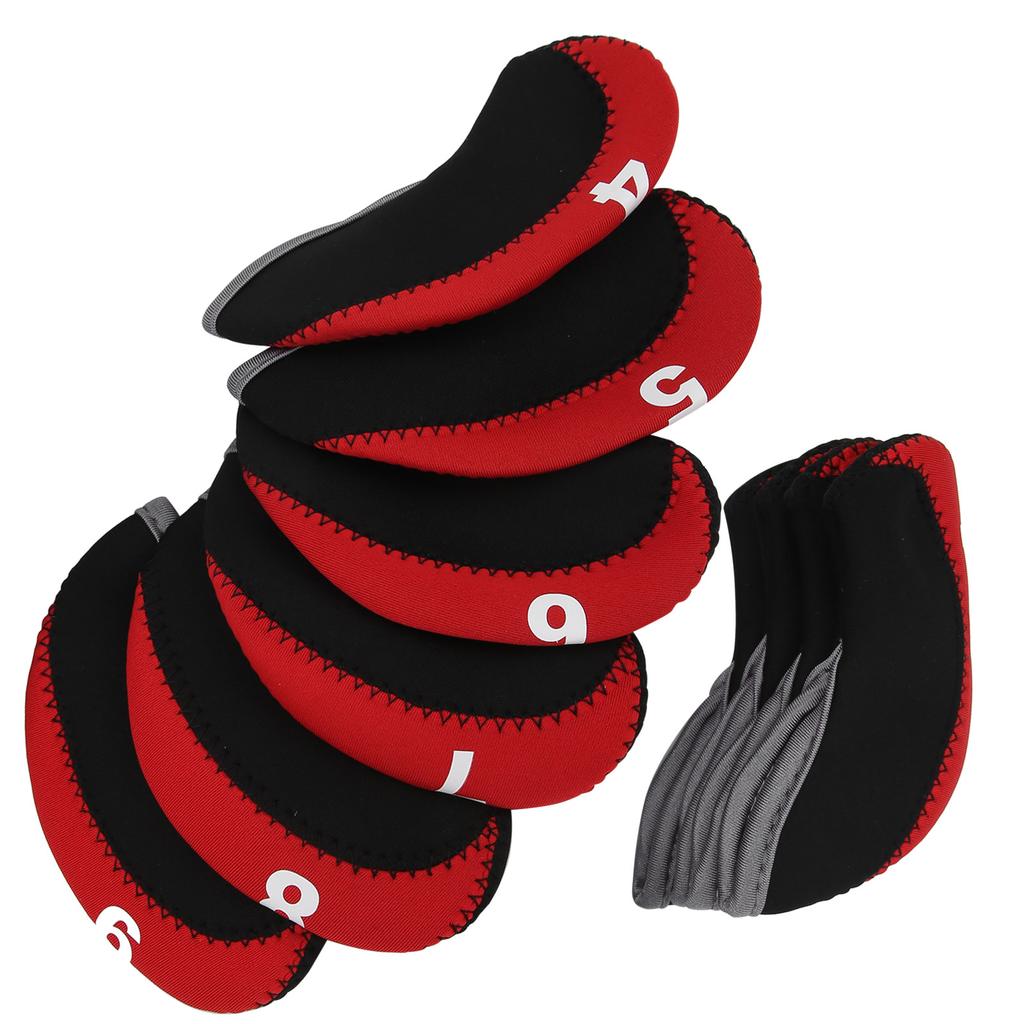 10Pcs set Leather Golf Club Iron Head Covers Golf Putter Club Head Protect Case Set