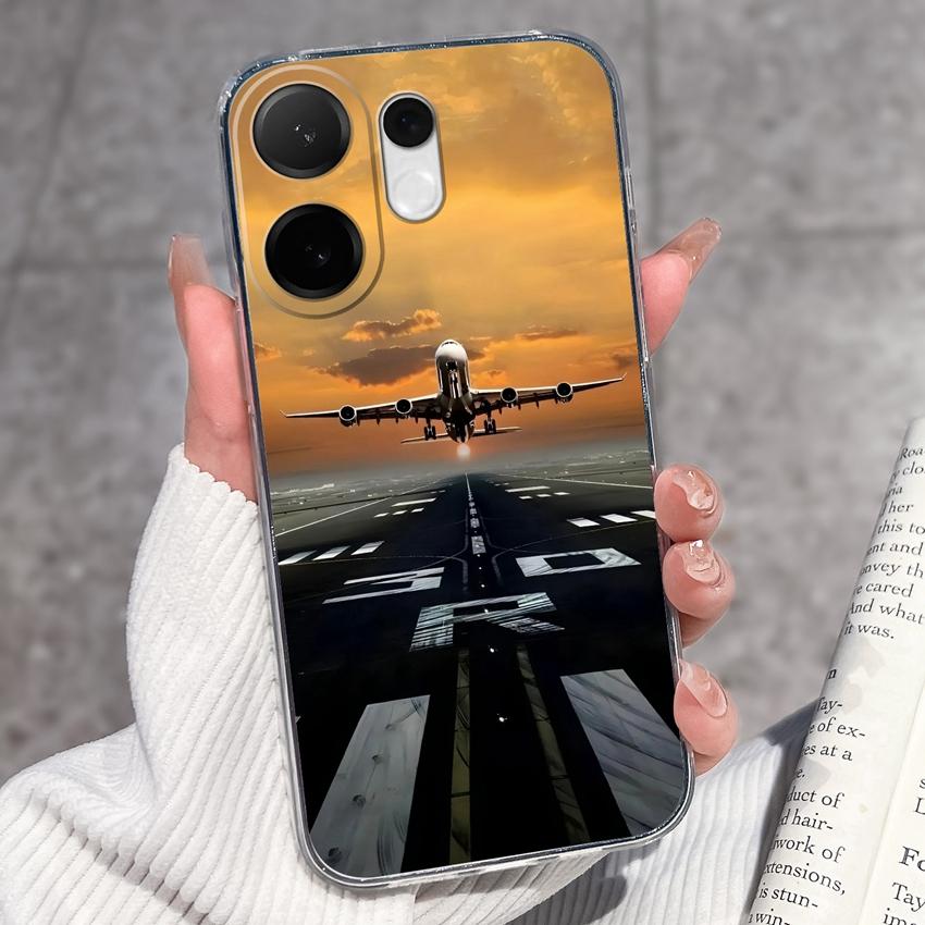 For Vivo V60 V50 V40 Lite V40e V30e V20 Pro SE Phone Case Beautiful Mountain Range Patterns Transparent TPU Anti Slip Soft Back Covers For Vivo Casing