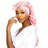 Satin Bow Tie Long Stocking Nightcap Headscarf for Long Hair Protection