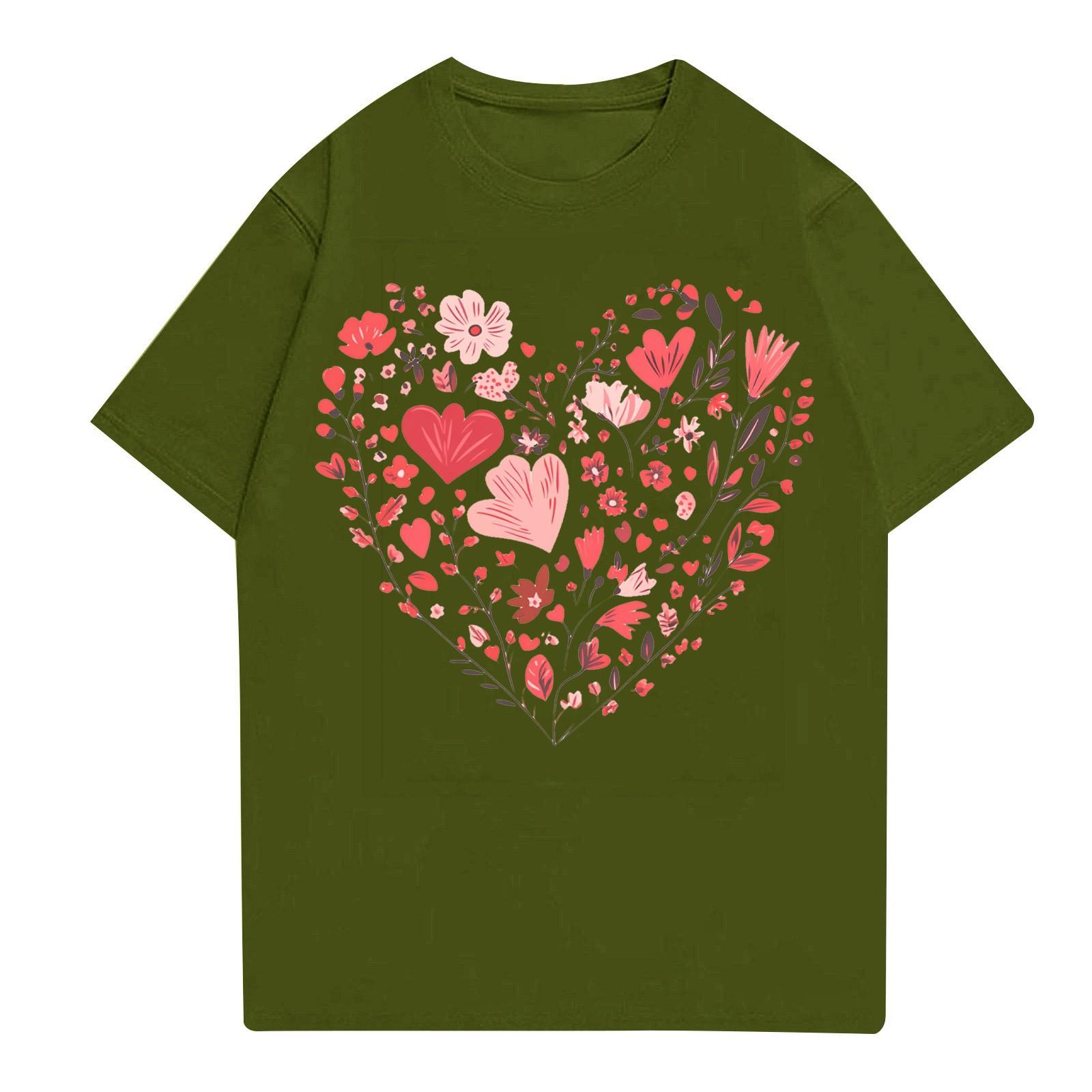 

Женская мода повседневная футболка с круглым вырезом и короткими рукавами, топ, футболка, топ L армия зеленый