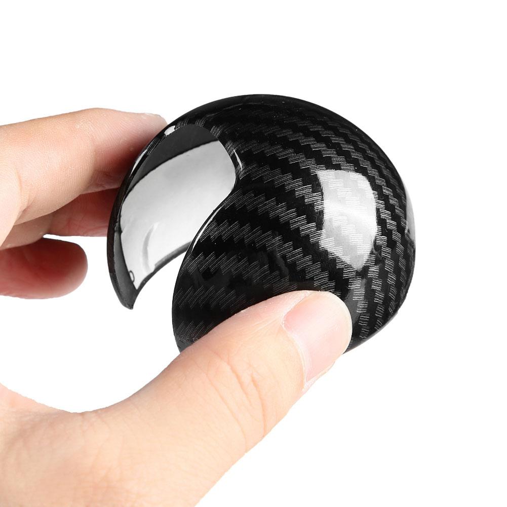 Carbon     Car Gr   Knob Cover Trim with Double Side Adhesive Tape for S 3 2014 To 2017