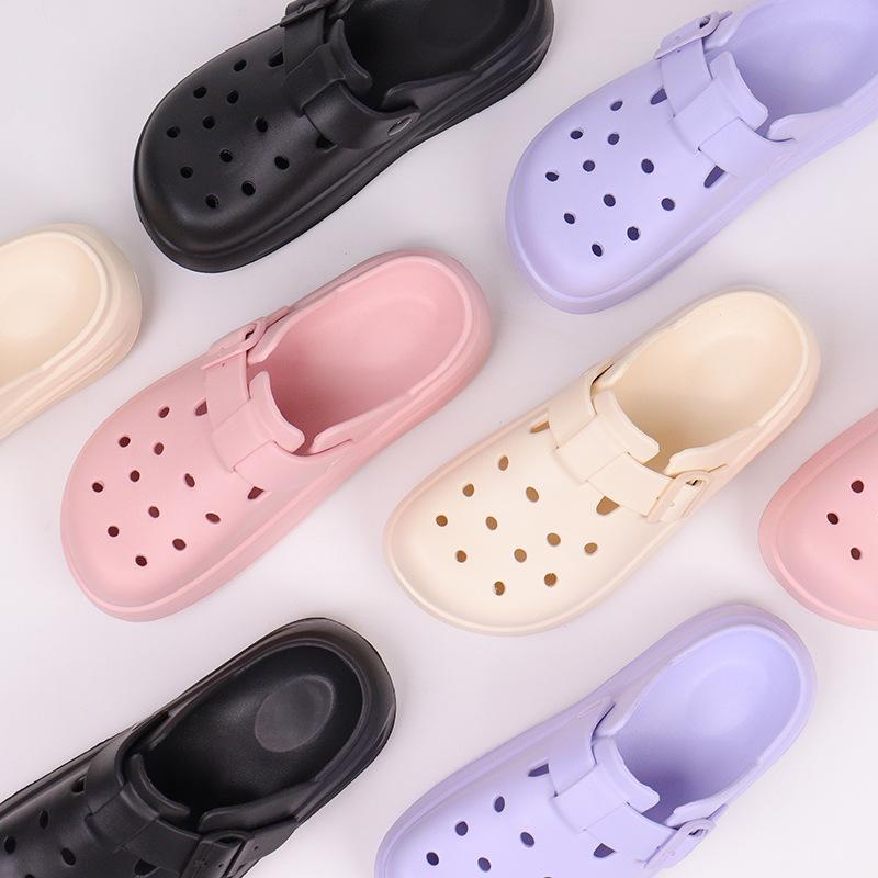 Модные женские классические сандалии-сабо — фото 5