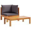 VidaXL Garden Lounge Set with Cushions 6 Pcs Solid Acacia Wood, Outdoor Sofa Set, Modular Sofa 3214873