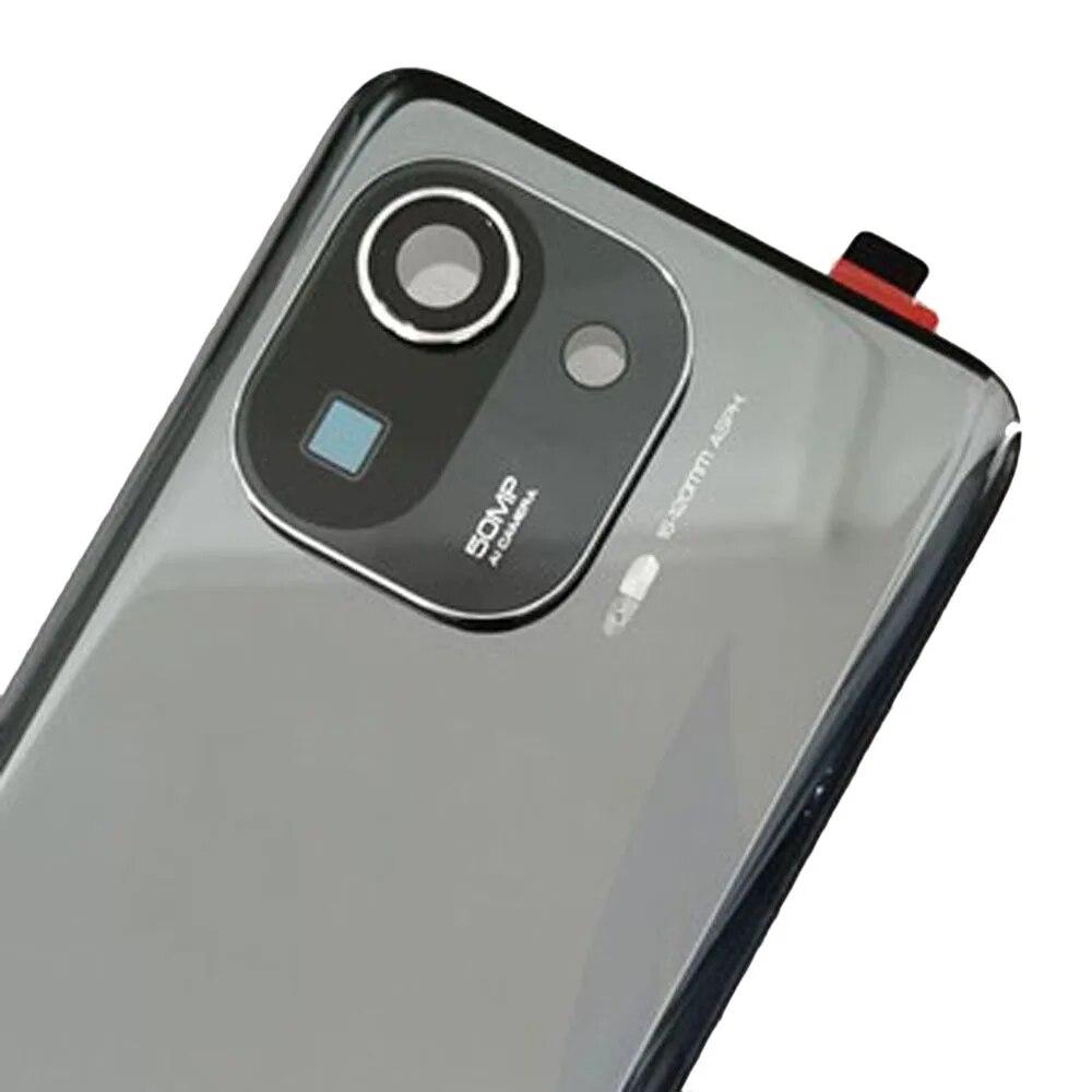 Back Glass Cover For Xiaomi Mi 11 Pro Mi11 Pro Rear Housing Battery Cover With Camera Lens Replacement + Adhesive