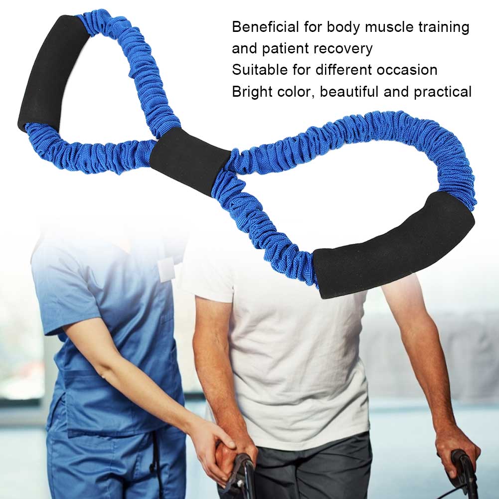 Elderly Stroke Recovery Elastic Tension Resistance Band Fitness Strength Training Pulling RopeBlue 40LB