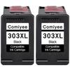 Ink Cartridges - COMIYEE - HP 303XL - Black - Pack of 2 - Compatible HP ENVY Photo and Tango