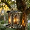 Hanging Bird Feeder Vintage Style Solar Ornate Garden Decor for Backyard, Patio Retro