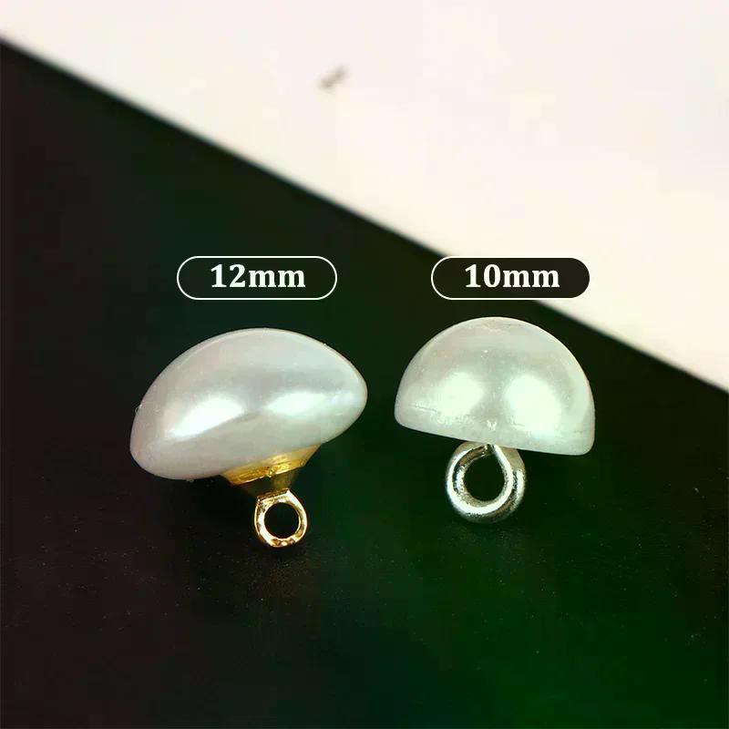 10 Stück 10mm/12mm Pilz Faux Kunststoff Hemd Halbkreis Perlenknöpfe Ösenknopf Für Kleidung Dekorativ Mini Nähen DIY