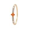 Enamel Inlaid Diamond Four-Leaf Clover Bracelet: Women's Luxury Handcrafted Versatile Jewelry