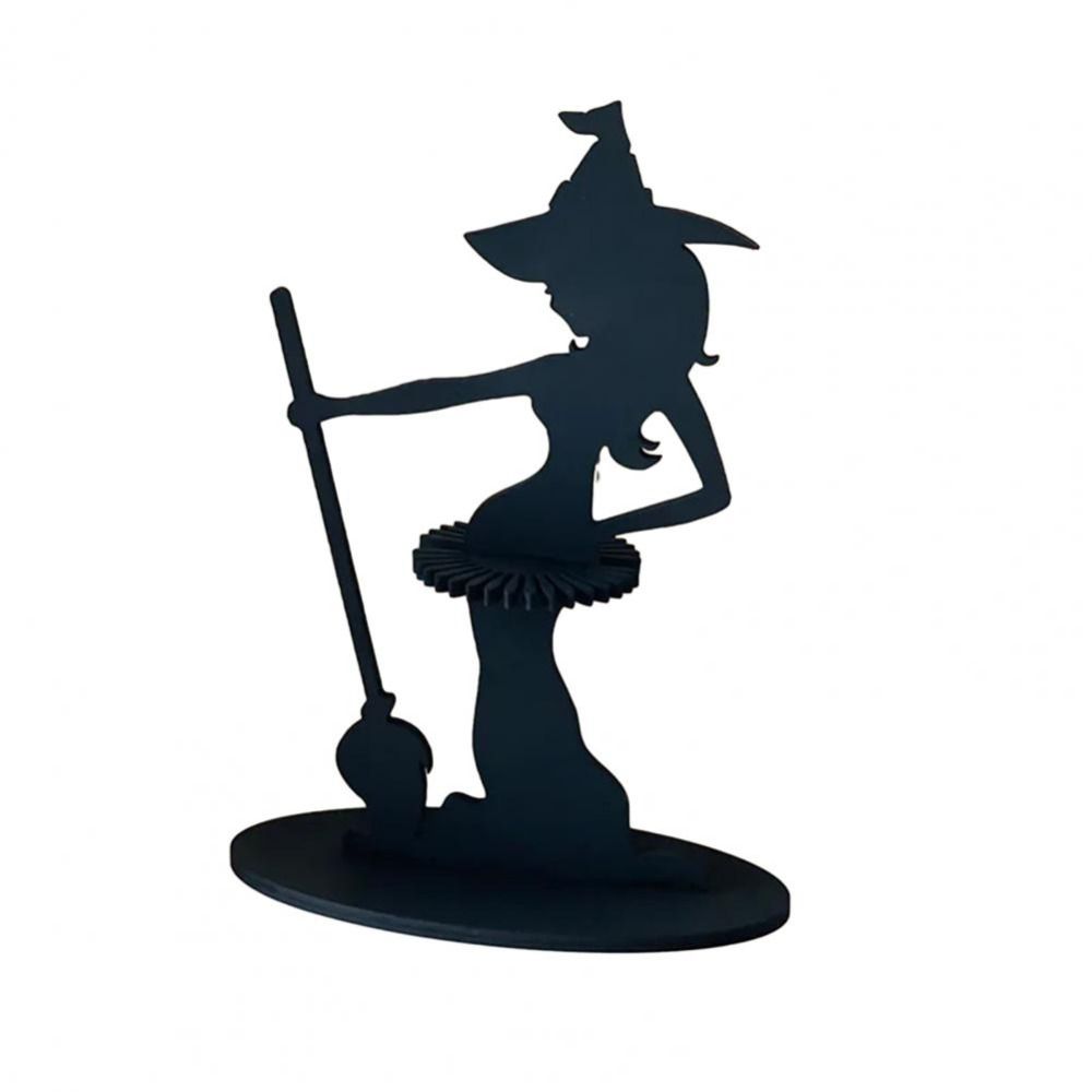 Witch Image Witch Figure Decorations Black Halloween Napkin Holder  Desktop