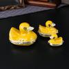 Enamel diamond-encrusted duck jewelry box, household entrance, living room ornament, stud earrings, jewelry storage, flip cover, anti-gray.