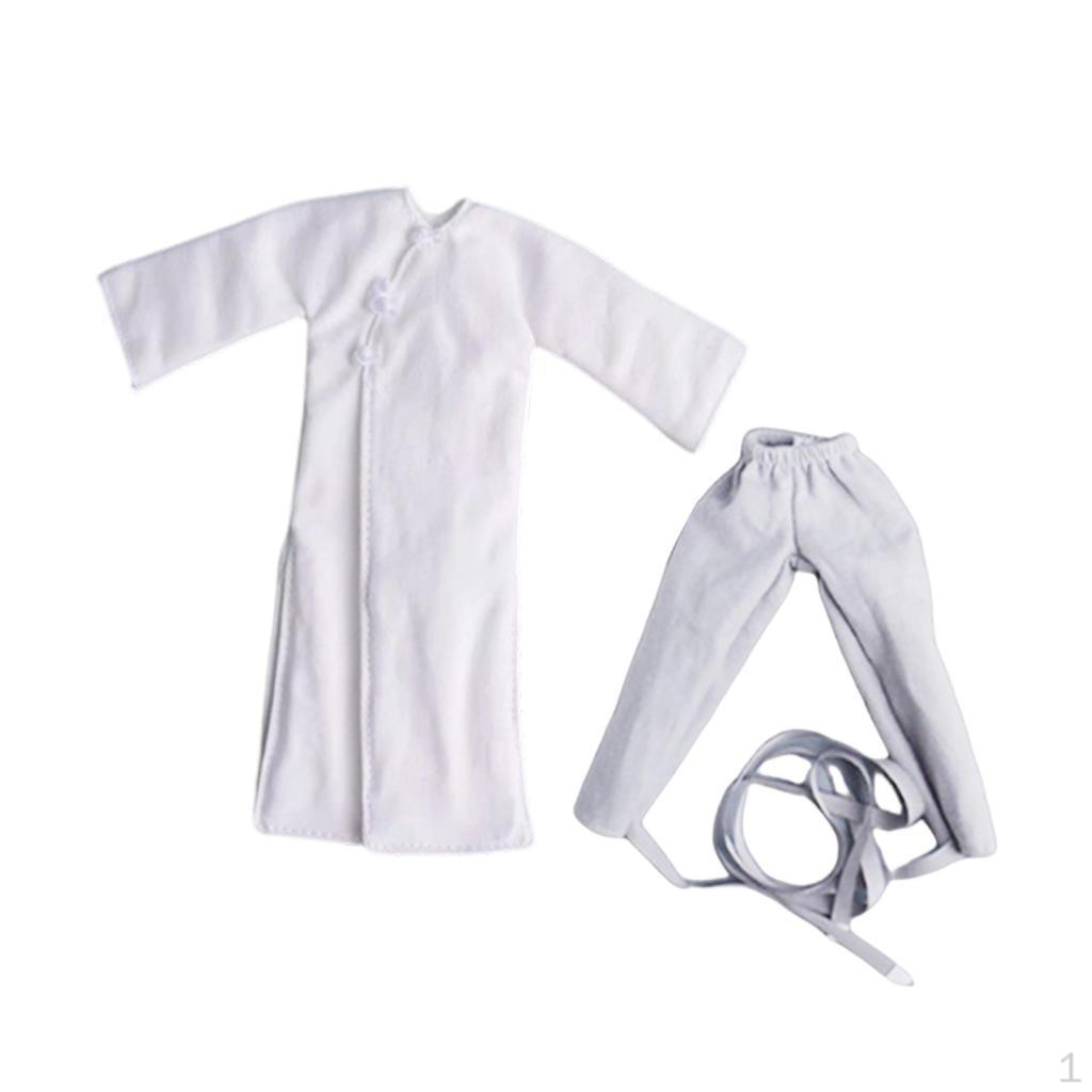 Miniature Coat Costume for Male Action Figure Doll Accessory, Trench And Pants 1/12 Scale