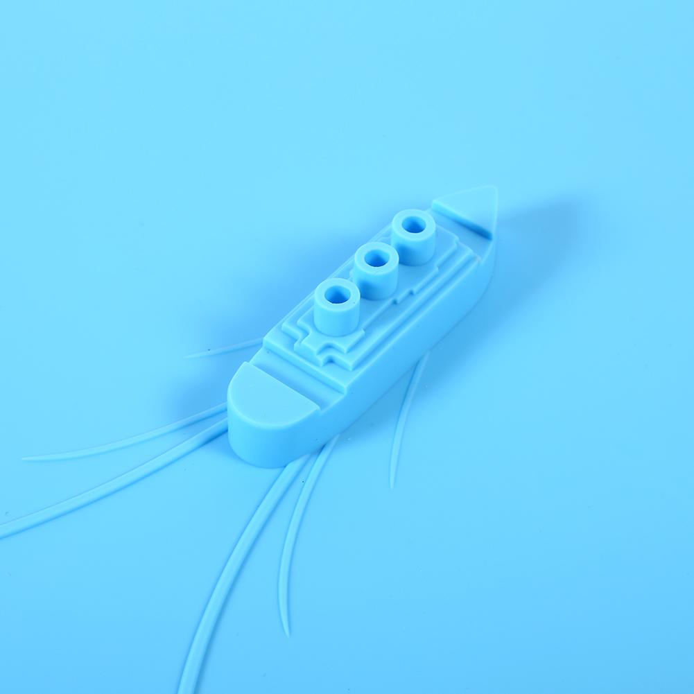 Sett med 3 stk Unik Dampskipdesign Silikonforseglingslokk Kjele Krus Kopp Lokk Kjøkkenredskaper Blå