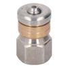 Pressure Washer Nozzle Stainless Steel Brass Compact Mini Drain Sewer Nozzle for Hot and Cold Water 5000 PSI G3 8in