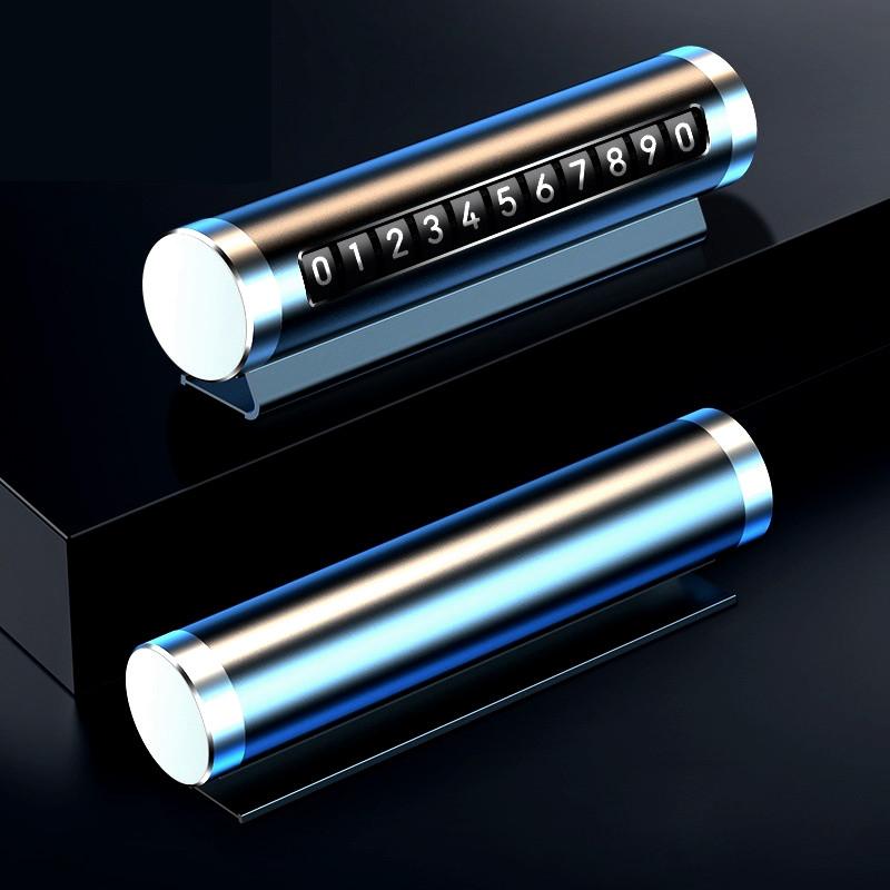 Metal Araba Geçici Park Kartı Evrensel Döndür Telefon Numarası Plaka Alüminyum Çıkartmalar Park Durdurma Araba-styling Oto