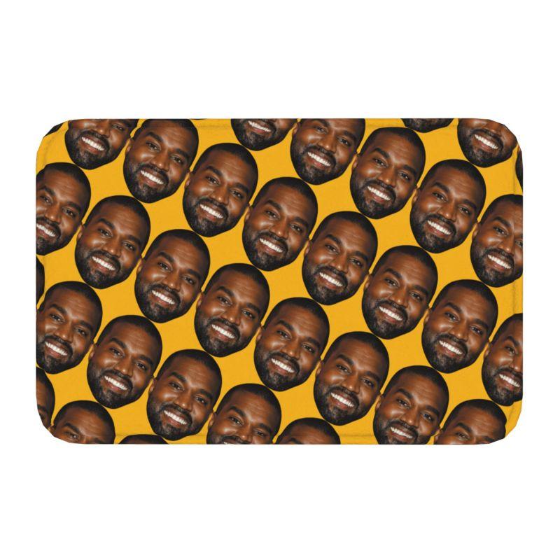 Tapis de porte meme Kanye West drôle Antidérapant Bain Cuisine Jardin Garage Entrée Tapis Tapis 40cmx60cm