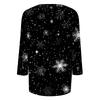 Women's T Shirt CHristmas Print 3/4 Sleeve Daily Weekend Fashion Basic V- Neck Regular Top