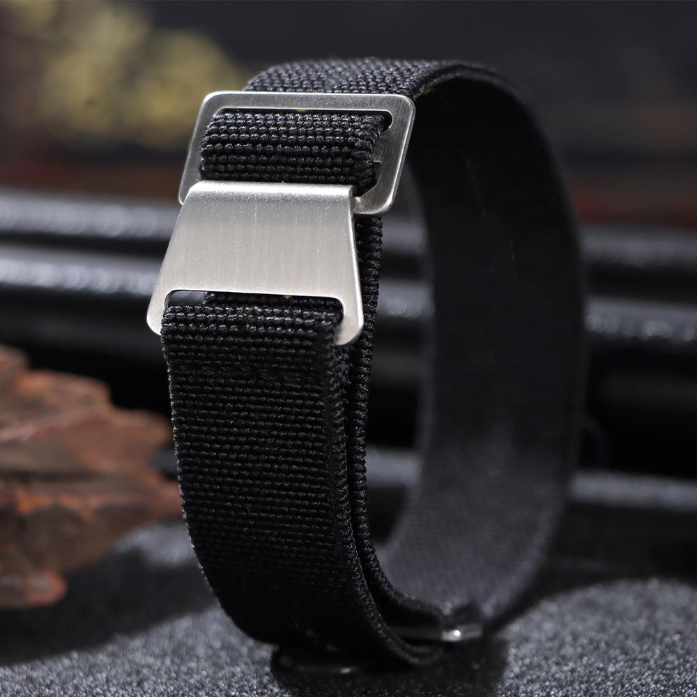 18mm 20mm 22mm Französische Truppen Fallschirm Elastisches Nylon Uhrenarmband Smartwatch Armband Männer Frauen Sportarmband Universelles Armband
