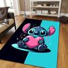 1pc Cute Stitch Pattern Area Rug Soft Flannel Floor Mat for Living Room,Office,Bedroom and Carpet,Sofa Coffee Table Floor Mat