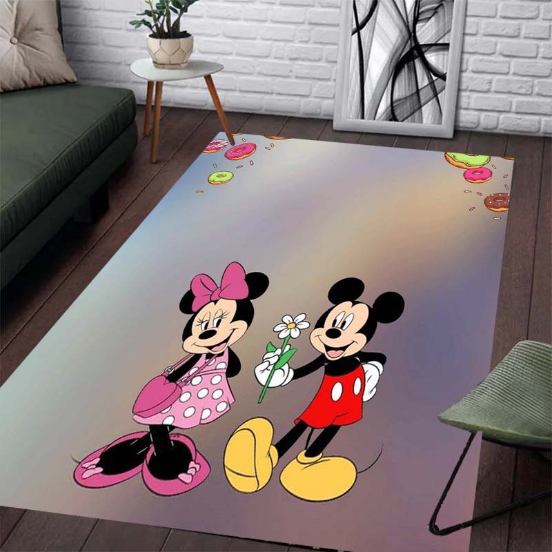 Pink Beautiful Minnie Print Pattern Carpet - Slip-resistant Kitchen Mat Outdoor Carpet Home and Bedroom Decoration Birthday Gift