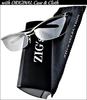 Mens Sunglasses Suitable Year-round Use Both Day Night. Comes Stylish Case. Matte Silver Frame Light Color Brown Half-mirror Clear UV400.