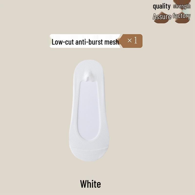 Women's Non-Slip Low-Cut Mesh Socks - Summer Thin, Anti-Slip, Shallow Mouth Design