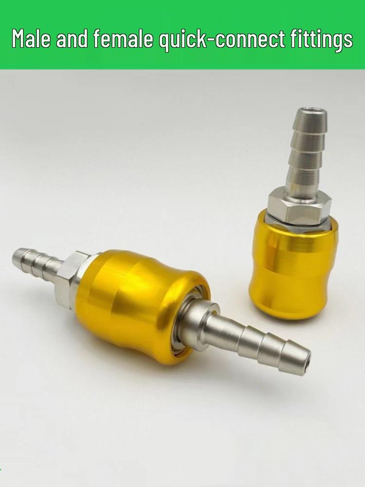 C-Type Pneumatic Quick Coupler, Durable High-Pressure Gas Pump Connector, 8mm/10mm Male & Female Push-in Plug.