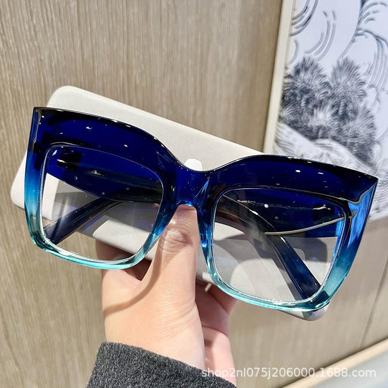 Fashion Oversized Cat Eye Optical Lenses Women Glasses Frames Blue Anti Blue Light Eyeglasses Luxury Brand Eyewear