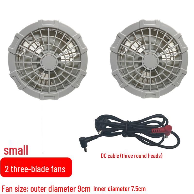 5V USB Three-Speed Cooling Fan for Clothing Accessories (Supports 7.4V and 12V DC Line)