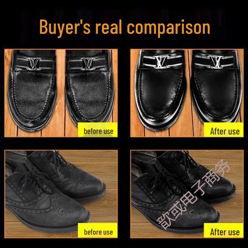 Colorless Transparent Leather Shoe Maintenance Polish with Integrated Brush