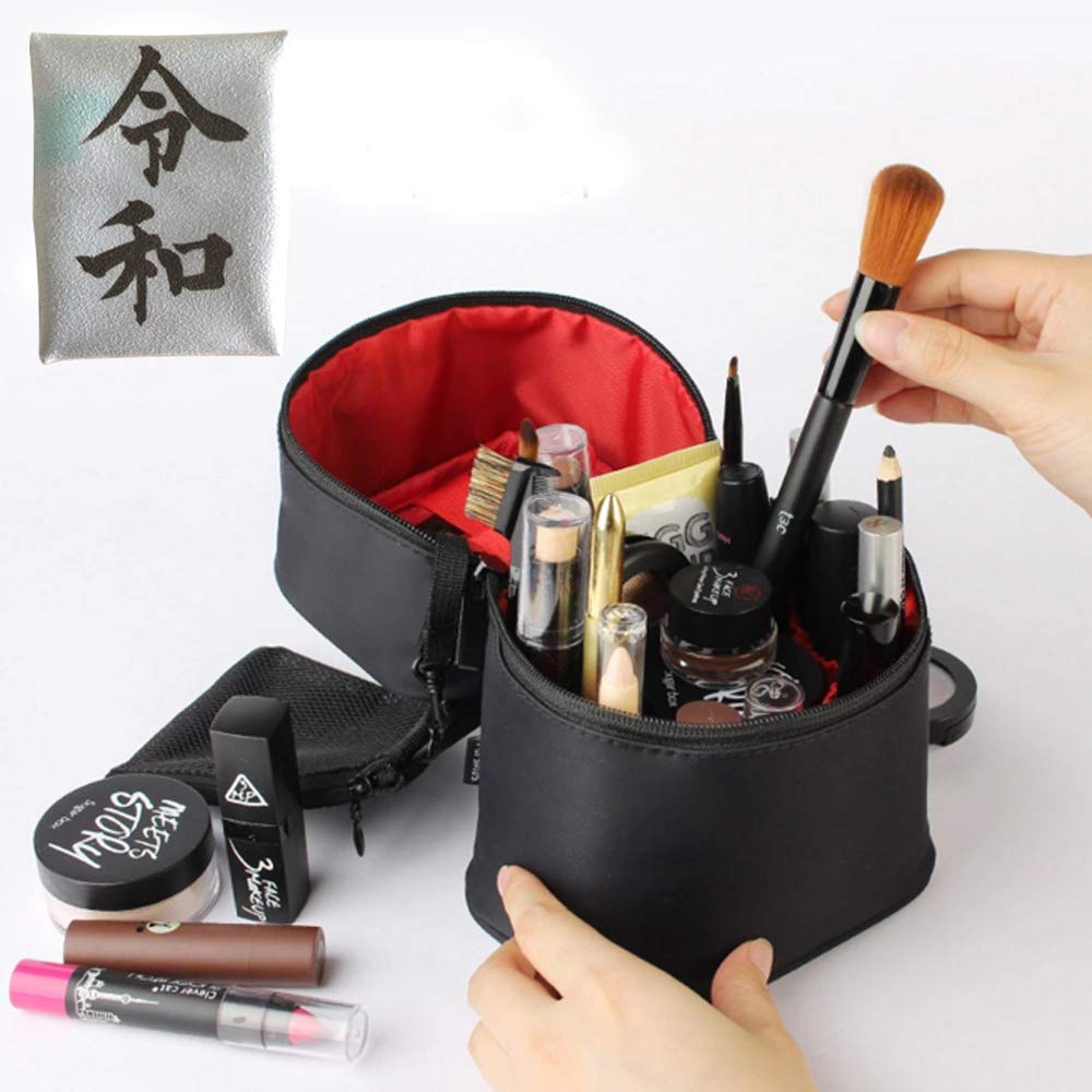 

Reiwa Cosmetic Vertical Makeup Toiletry Easy to See Large Perfect for the Hot Business and Travel Pouch, Storage, Pouch, Contents, Organized, чёрный