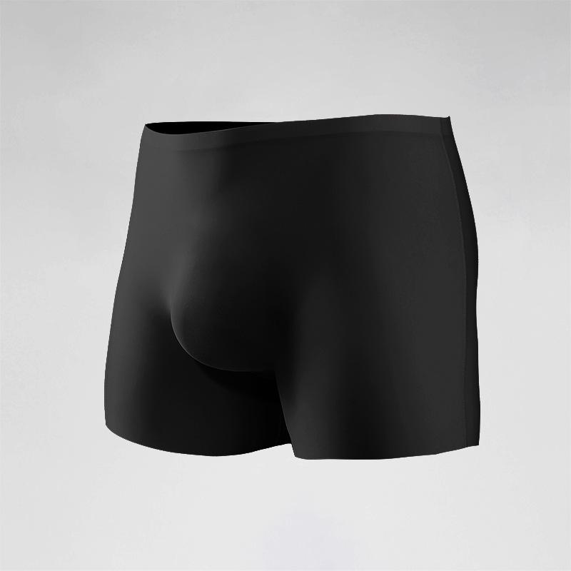 Men's 3D Molded Ice Silk Seamless Boxer Briefs - Lightweight Extended Sport Trunks