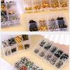 40-200Pcs Leather Rivets Double Caps Rivets Leather Button Fasteners Rivets for Leather, Clothes, Jewelry Making